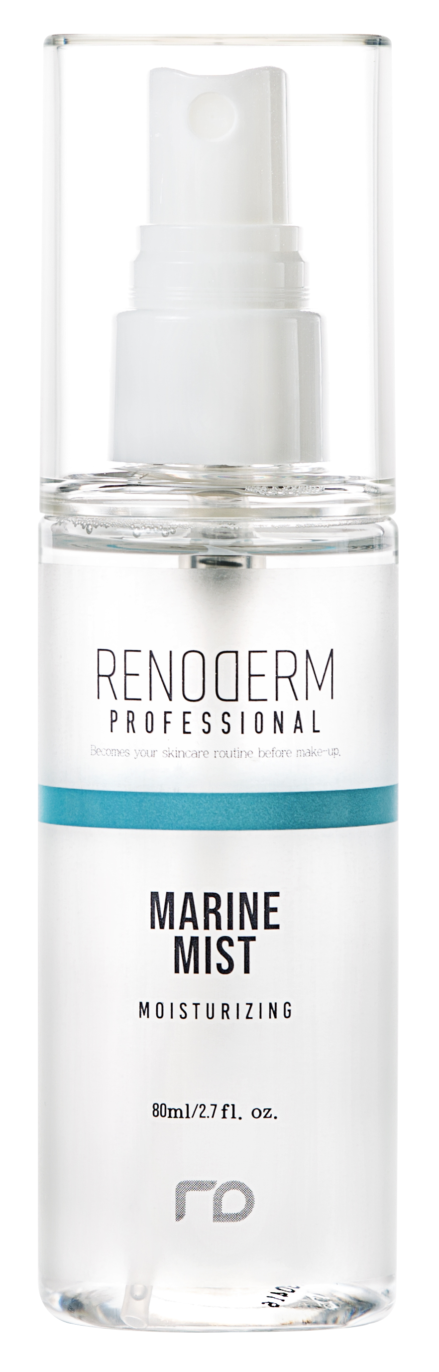 Renoderm Professional Marine Mist 80ml moisturizing spray bottle on white background